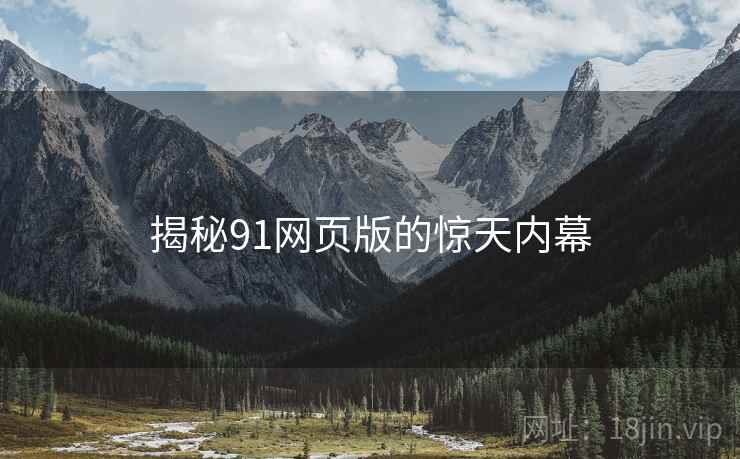 揭秘91网页版的惊天内幕