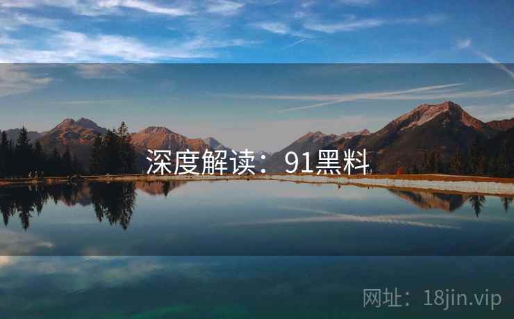 深度解读:91黑料